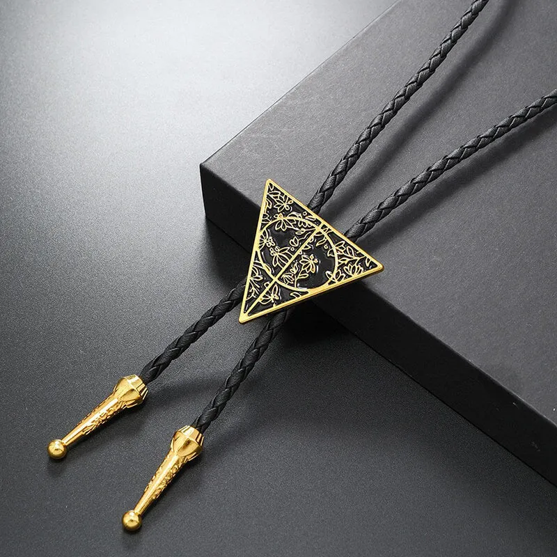 Vintage Texture Inverted Triangle Alloy Bolo Tie sold by GTHIC product image thumbnail 2