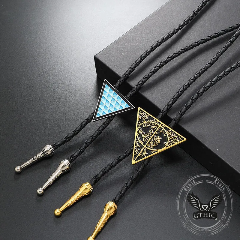 Vintage Texture Inverted Triangle Alloy Bolo Tie sold by GTHIC