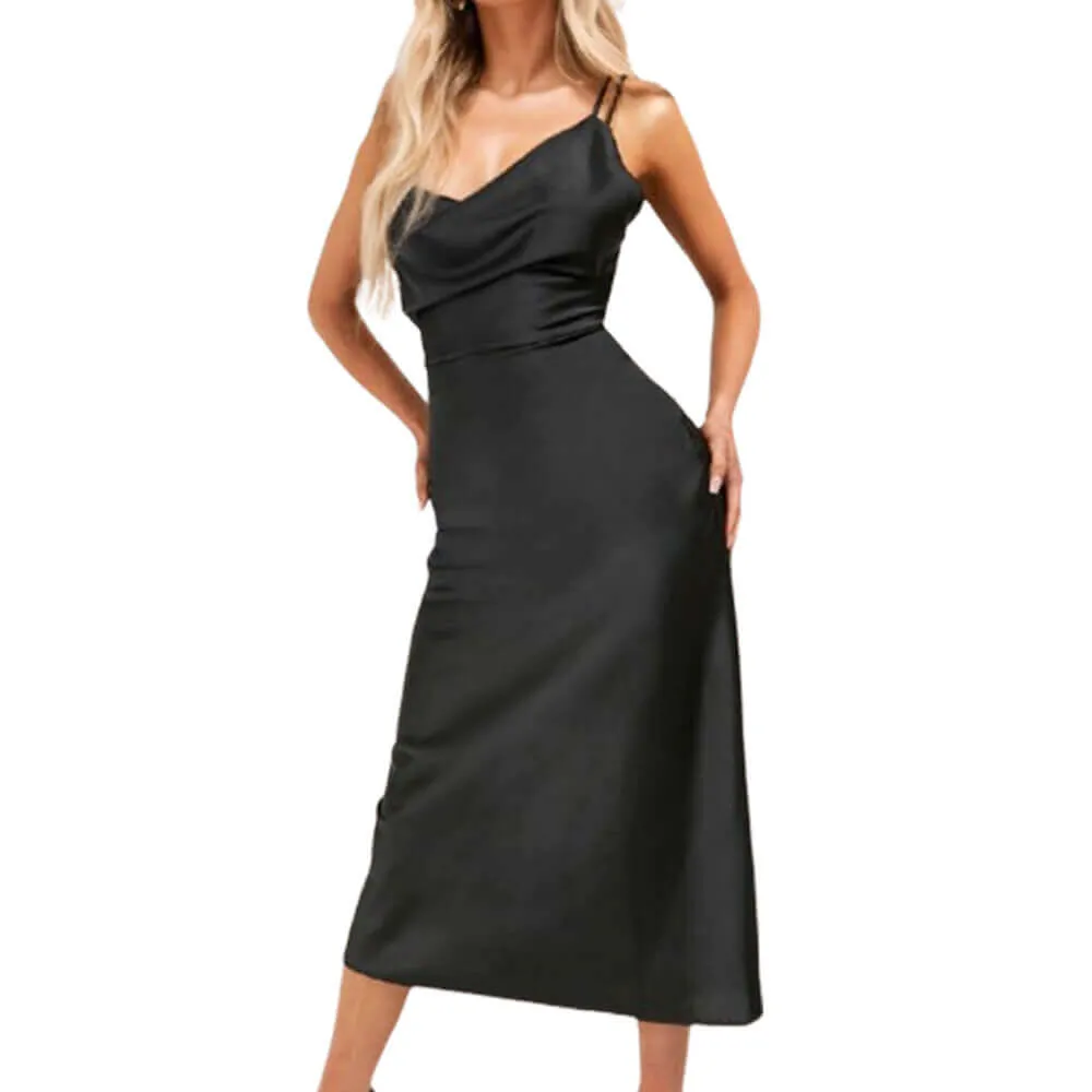 Sexy V-Neck Double Strap Long Suspender Dress sold by GTHIC product image thumbnail 3