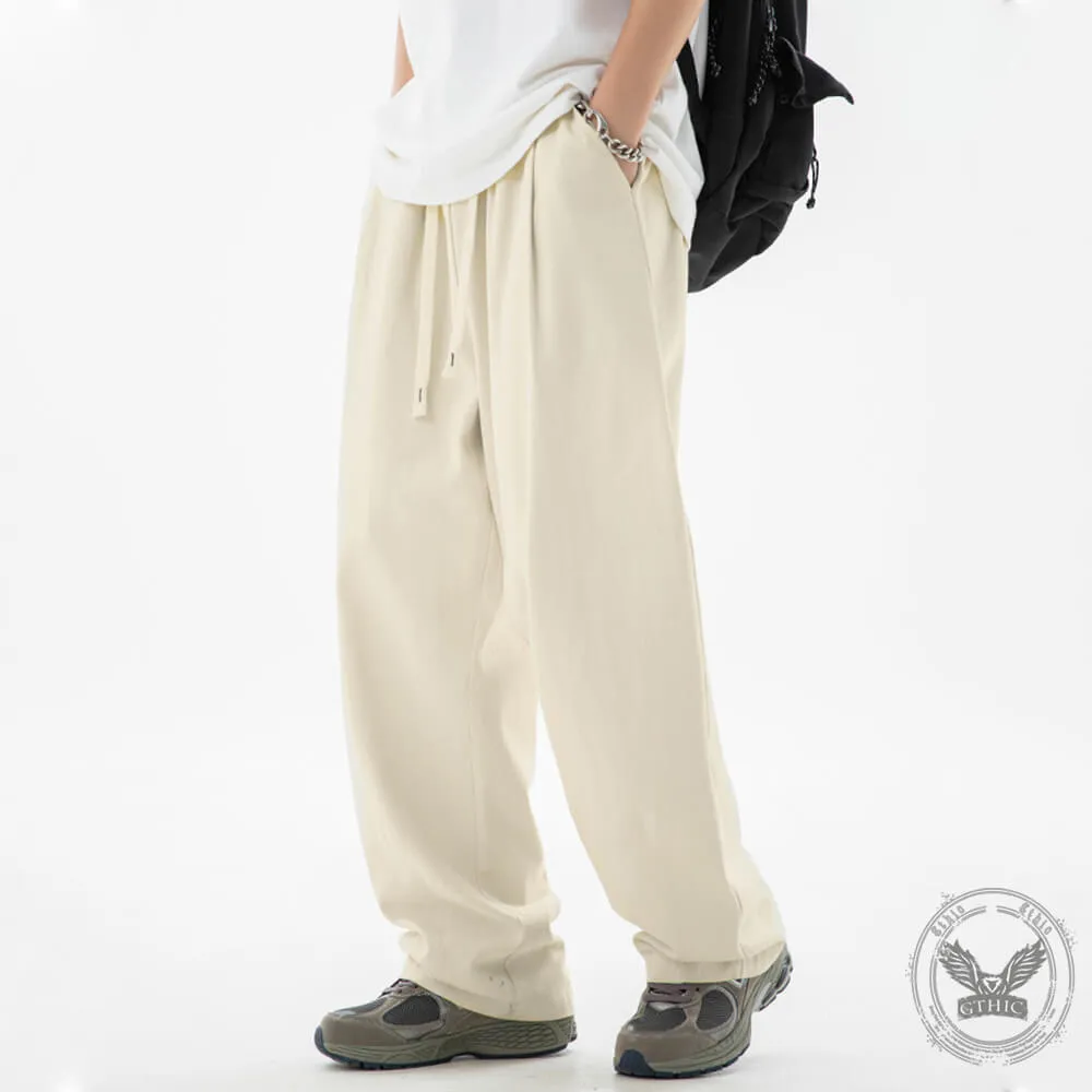 Vintage Solid Color Sand-Washed Pleated Loose Pants sold by GTHIC product image thumbnail 3