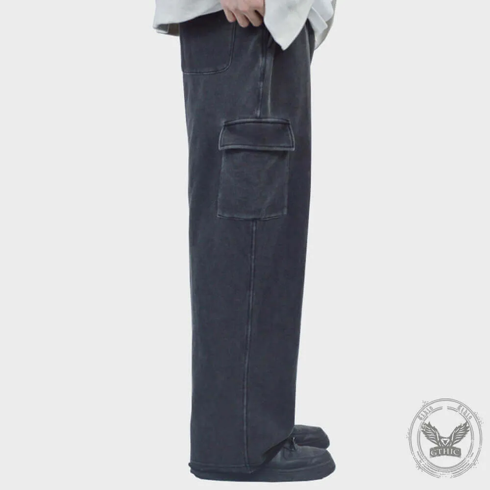 Distressed Washed Faded Loose Straight Overalls sold by GTHIC product image thumbnail 4