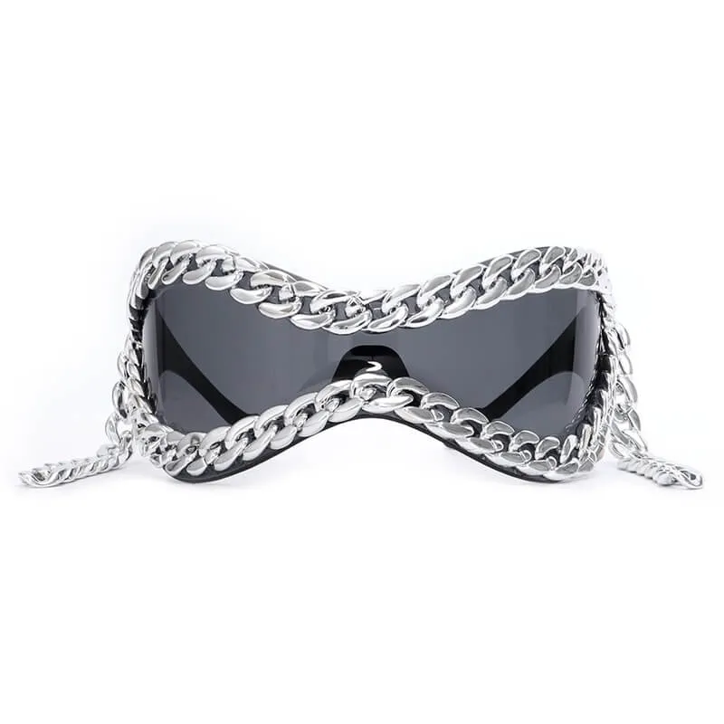 Punk Large Frame Chain Fashion PC Sunglasses sold by GTHIC