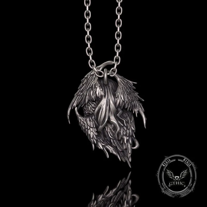 Mystical Witch Angel Sterling Silver Pendant sold by GTHIC product image thumbnail 5