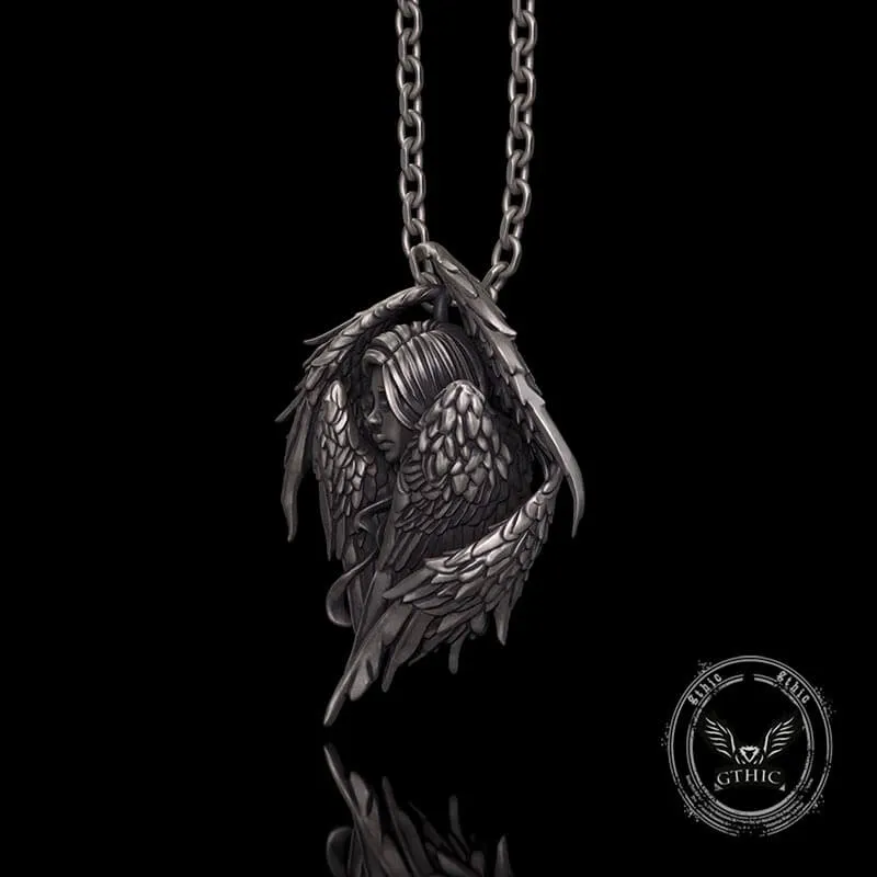 Mystical Witch Angel Sterling Silver Pendant sold by GTHIC product image thumbnail 2