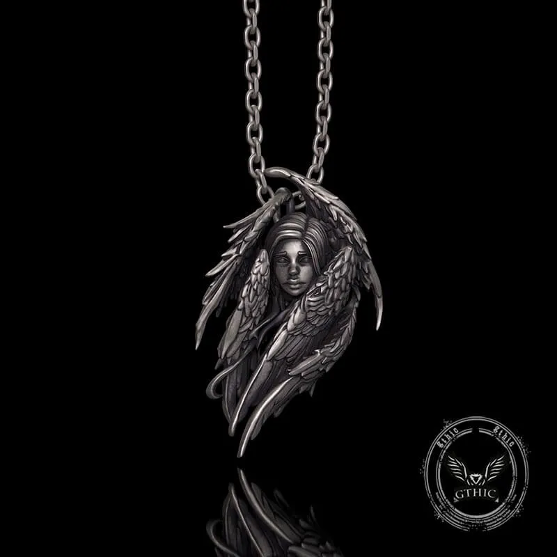 Mystical Witch Angel Sterling Silver Pendant sold by GTHIC product image thumbnail 4