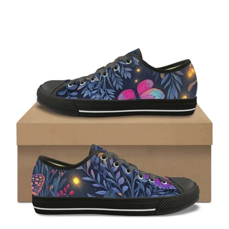 Gothic Garden Flora and Fauna Print Canvas Shoes sold by GTHIC