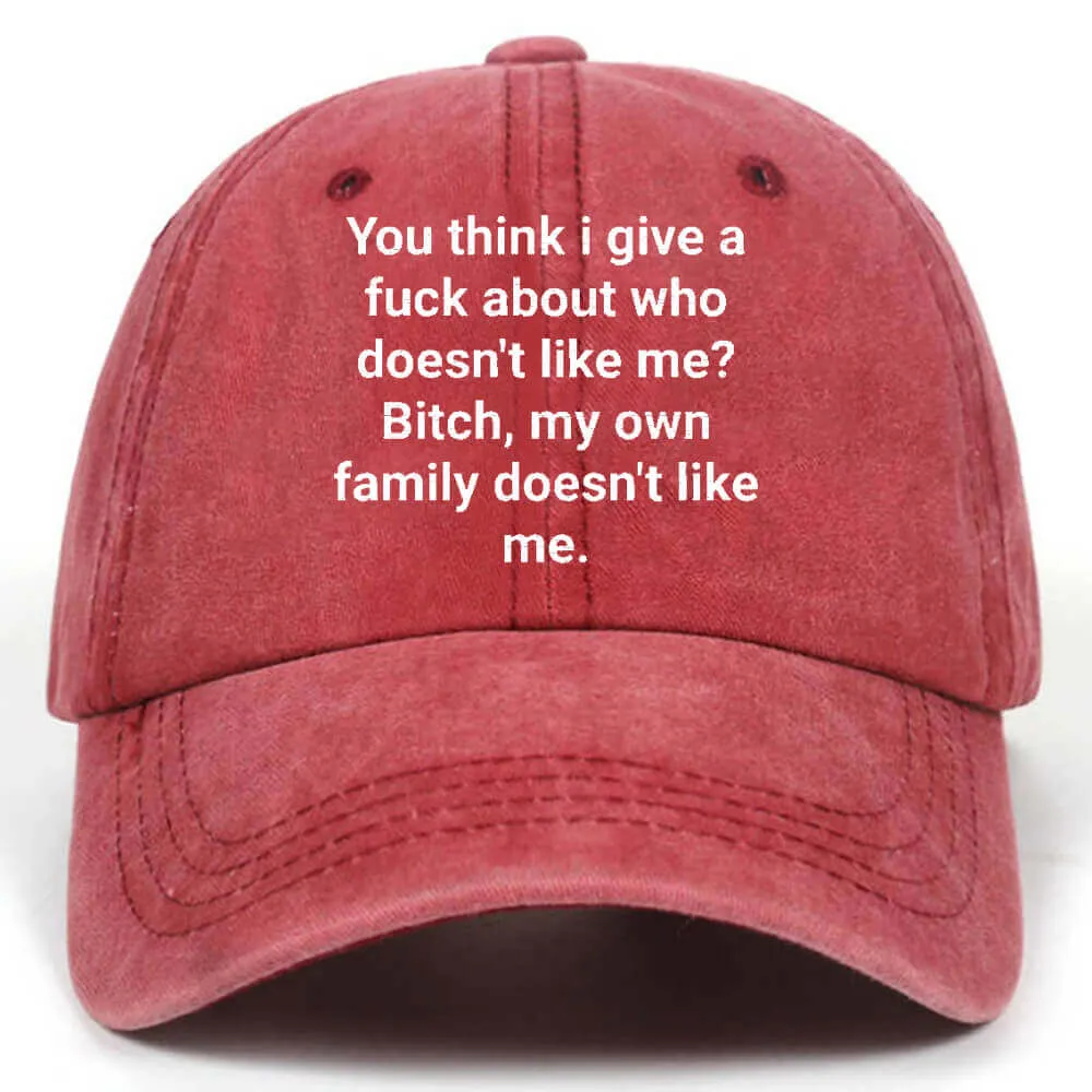 My Family Doesn't Like Me Vintage Washed Baseball Cap sold by GTHIC product image thumbnail 2