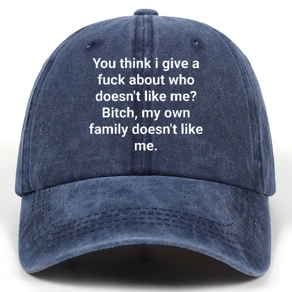 My Family Doesn't Like Me Vintage Washed Baseball Cap sold by GTHIC product image thumbnail 3