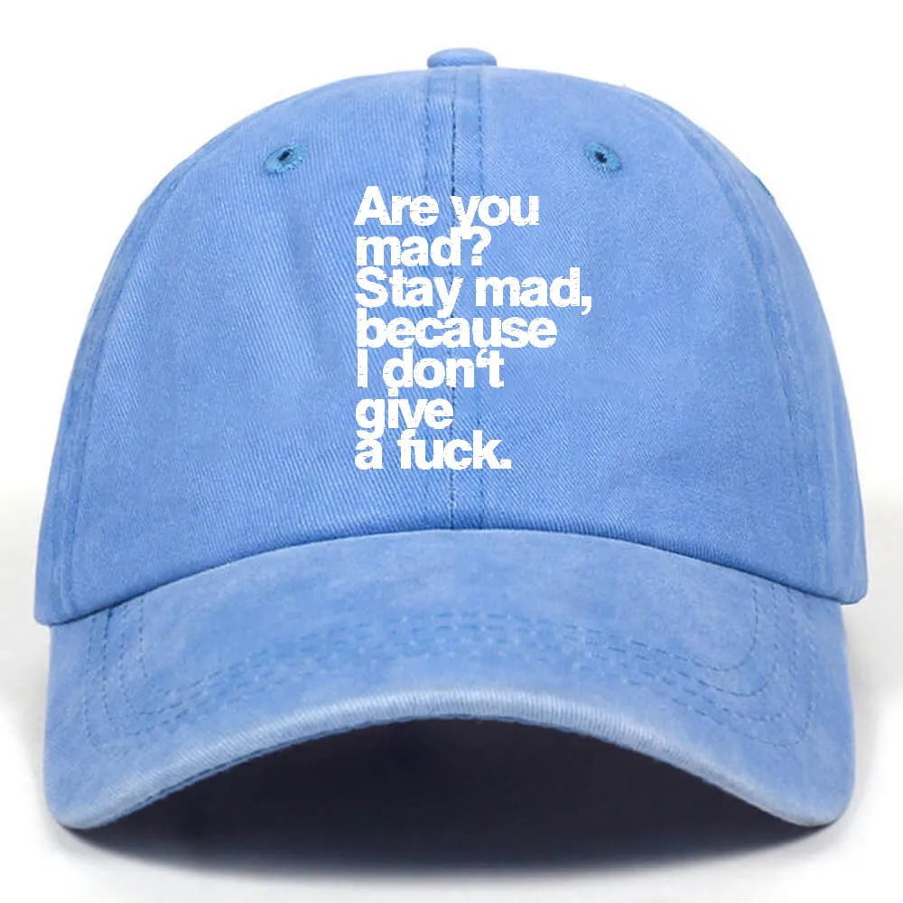 Are You Mad Vintage Washed Baseball Cap sold by GTHIC product image thumbnail 4