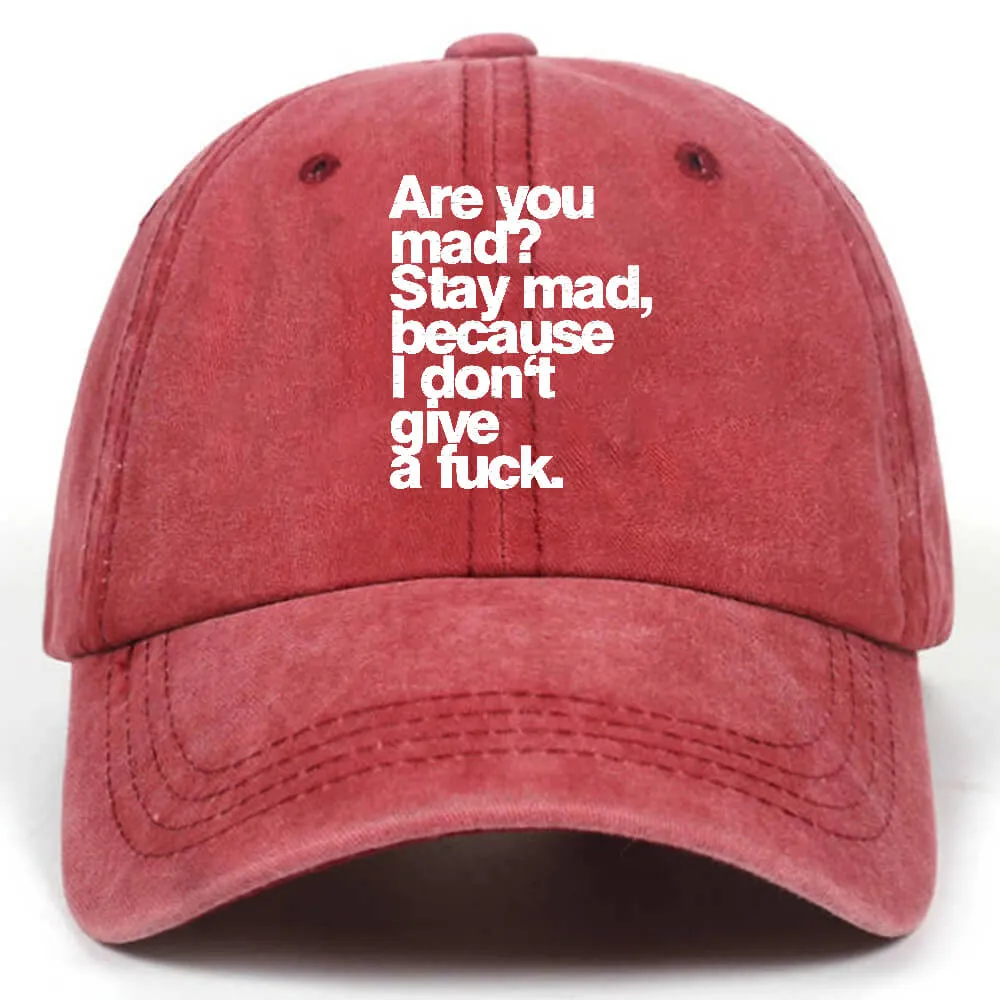 Are You Mad Vintage Washed Baseball Cap sold by GTHIC product image thumbnail 2