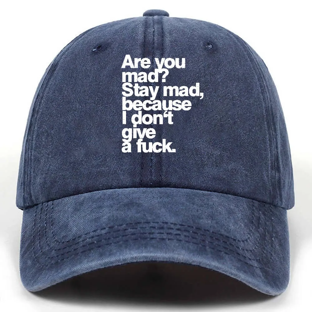 Are You Mad Vintage Washed Baseball Cap sold by GTHIC product image thumbnail 3
