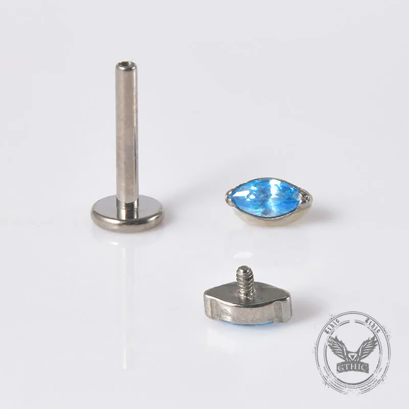 Simple Zircon G23 Titanium Lip Studs Earring sold by GTHIC product image thumbnail 3