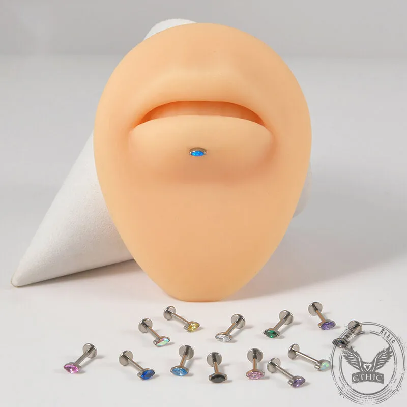 Simple Zircon G23 Titanium Lip Studs Earring sold by GTHIC product image thumbnail 2