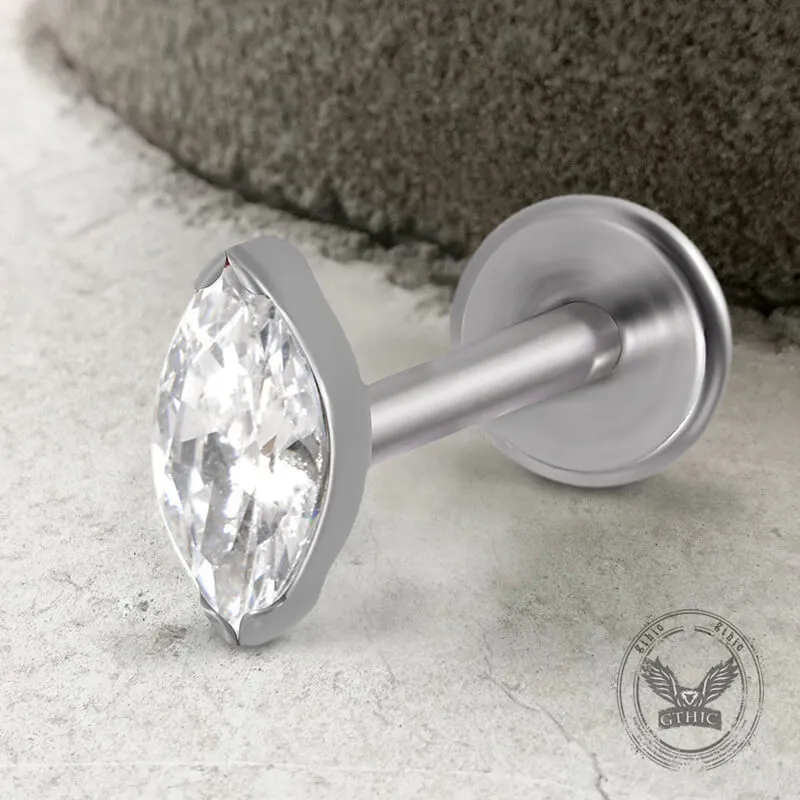 Simple Zircon G23 Titanium Lip Studs Earring sold by GTHIC product image thumbnail 4