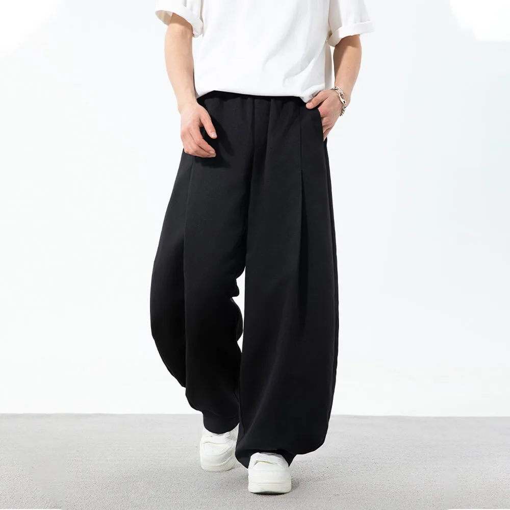 Fashion Pleated Design Sports Wide-Leg Scimitar Pants sold by GTHIC