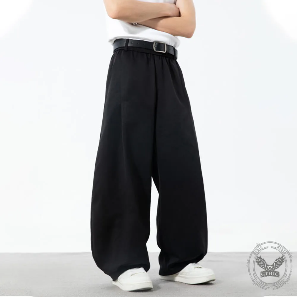 Fashion Pleated Design Sports Wide-Leg Scimitar Pants sold by GTHIC product image thumbnail 3