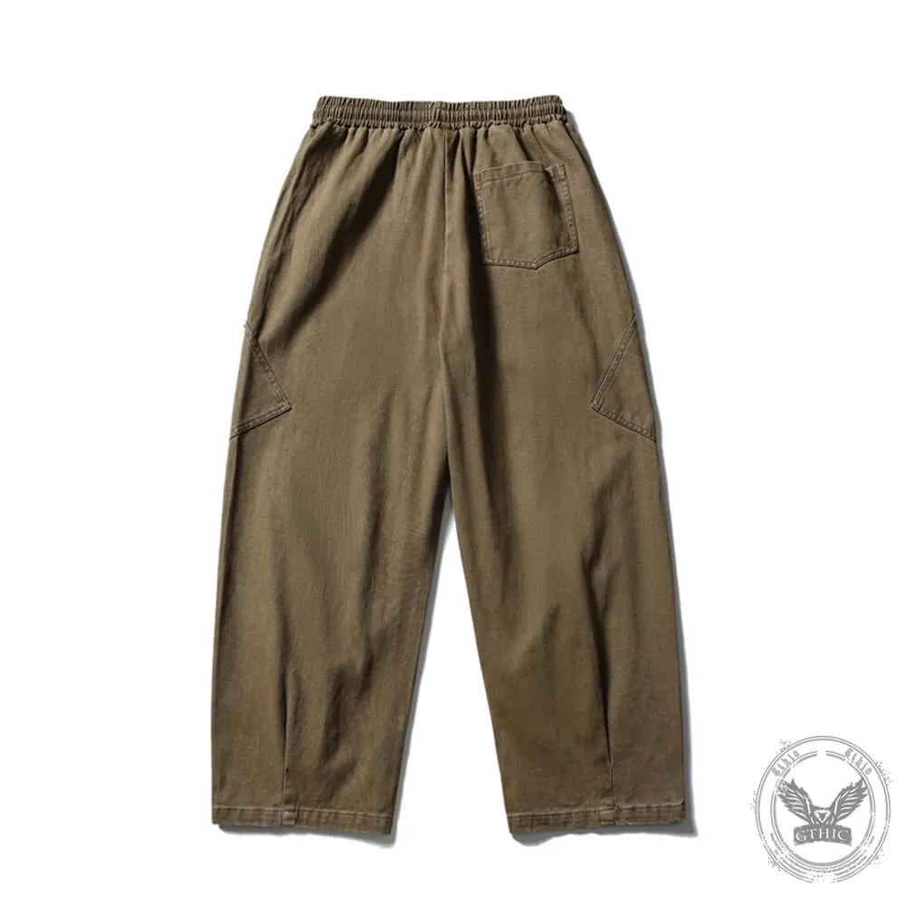 Retro Washed Multi-Pocket Wide-Leg Scimitar Pants sold by GTHIC product image thumbnail 4