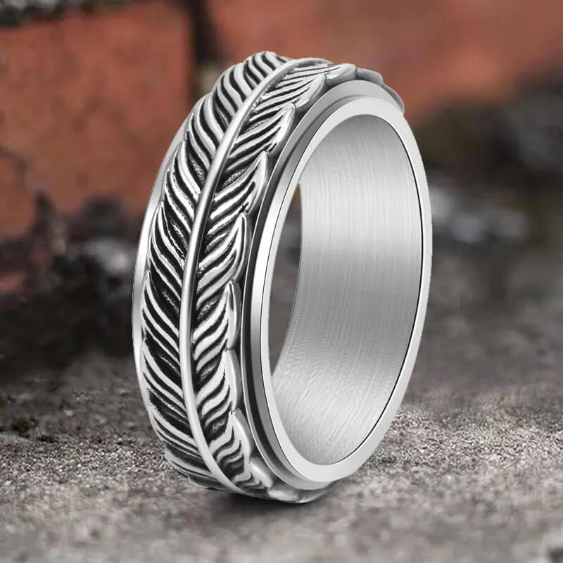 Vintage Goldfish Tail Stainless Steel Spinner Ring sold by GTHIC product image thumbnail 5