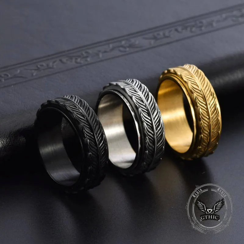 Vintage Goldfish Tail Stainless Steel Spinner Ring sold by GTHIC