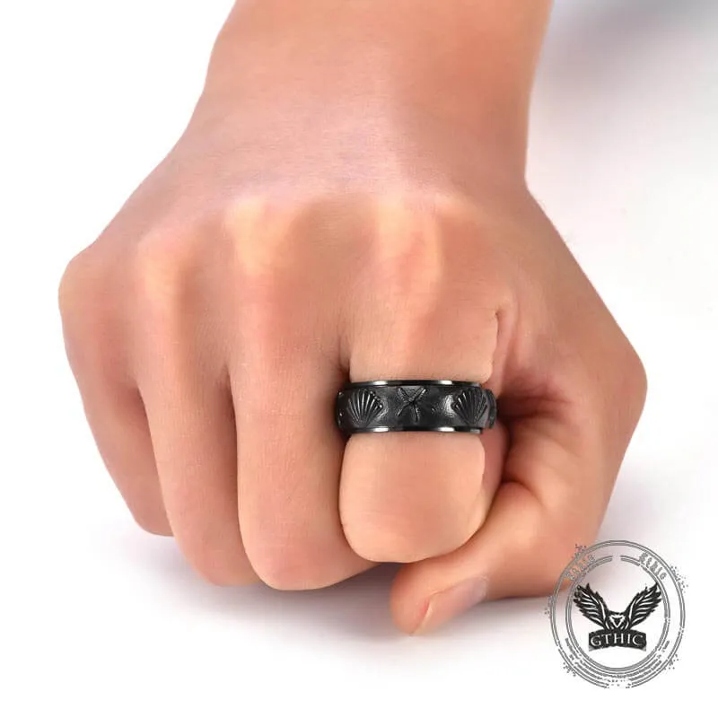 Vintage Shell Starfish Stainless Steel Spinner Ring sold by GTHIC product image thumbnail 2