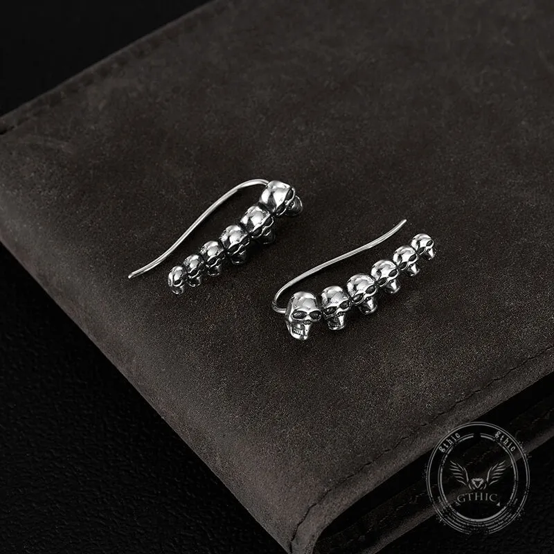 Gothic Evil Skull Design Stainless Steel Earrings sold by GTHIC product image thumbnail 4