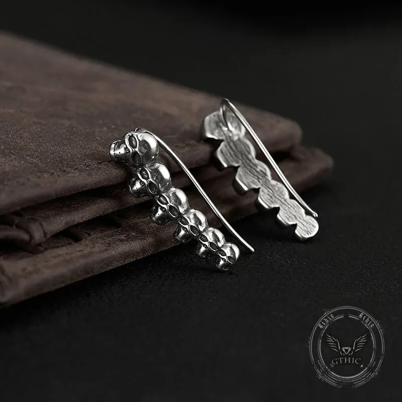 Gothic Evil Skull Design Stainless Steel Earrings sold by GTHIC product image thumbnail 5