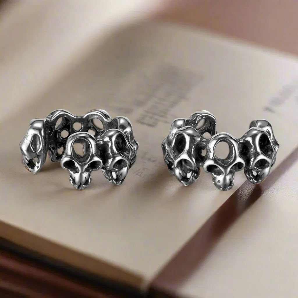 Punk Hollow Skull Stainless Steel Ear Cuffs sold by GTHIC