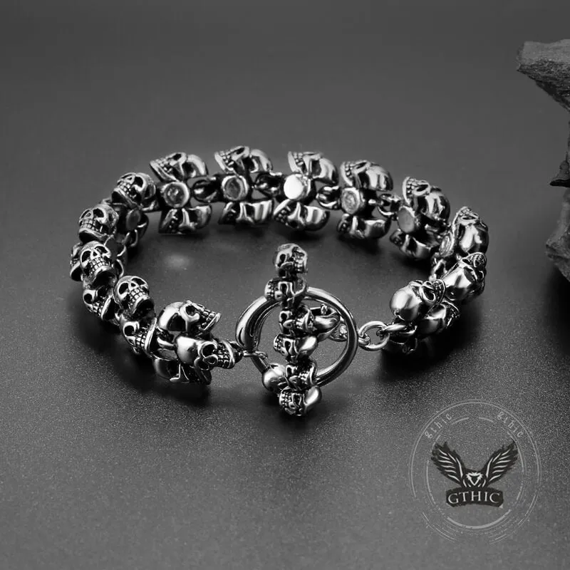 Gothic Skull Domineering Stainless Steel Bracelet sold by GTHIC product image thumbnail 4
