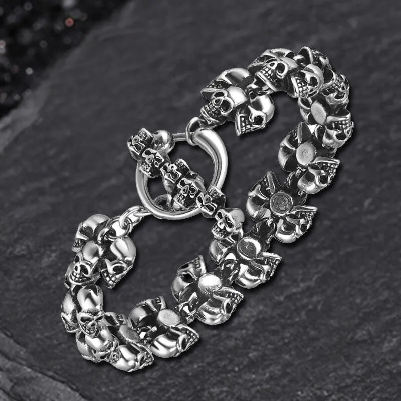 Gothic Skull Domineering Stainless Steel Bracelet sold by GTHIC product image thumbnail 3