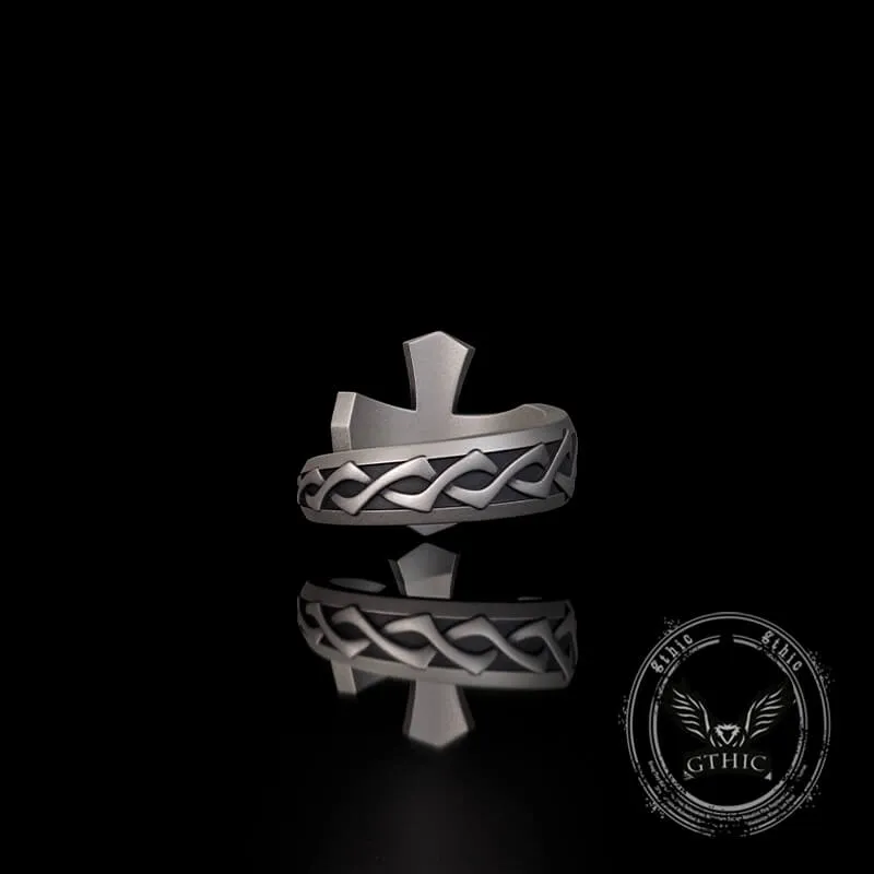 Vintage Cross Sword Sterling Silver Open Ring sold by GTHIC product image thumbnail 5