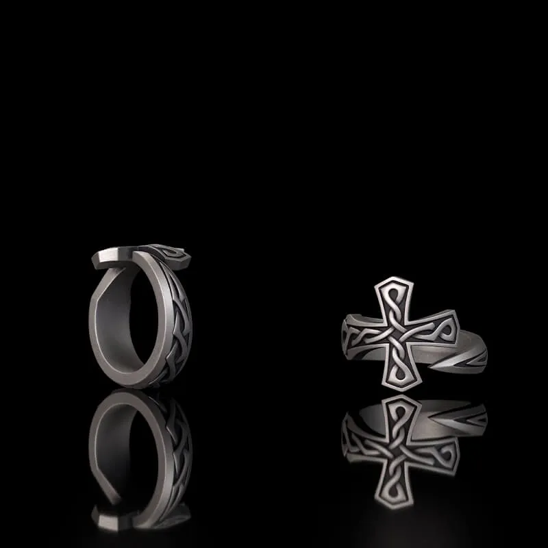 Vintage Cross Sword Sterling Silver Open Ring sold by GTHIC