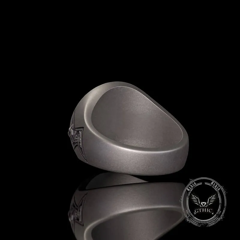 Witch Demon Lightning Skull Sterling Silver Ring sold by GTHIC product image thumbnail 4