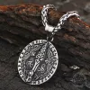 Vintage Viking Rune Odin Raven Stainless Steel Pendant sold by GTHIC