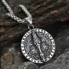 Vintage Viking Rune Odin Raven Stainless Steel Pendant sold by GTHIC