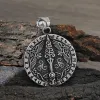 Vintage Viking Rune Odin Raven Stainless Steel Pendant sold by GTHIC
