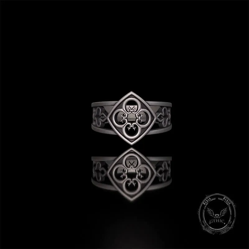 Vintage Hollow Floral Pattern Sterling Silver Ring sold by GTHIC product image thumbnail 4