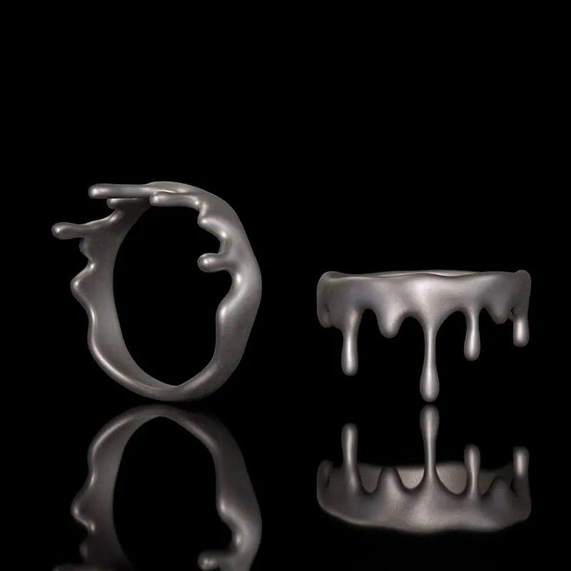 Simple Water Drop Shape Sterling Silver Ring sold by GTHIC product image thumbnail 3