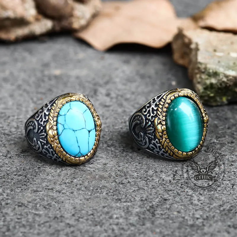 Gothic Pattern Gemstone Stainless Steel Ring sold by GTHIC product image thumbnail 3