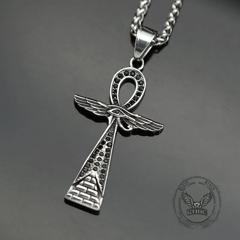 Vintage Cross Pyramid Horus Eye Stainless Steel Pendant sold by GTHIC product image thumbnail 3