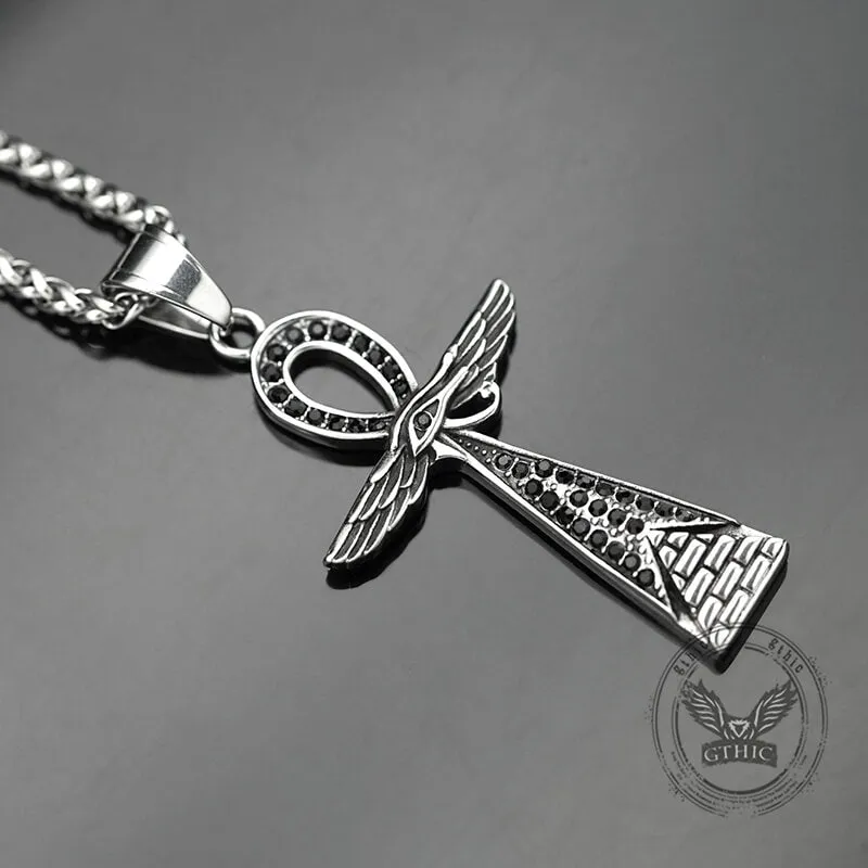 Vintage Cross Pyramid Horus Eye Stainless Steel Pendant sold by GTHIC product image thumbnail 2