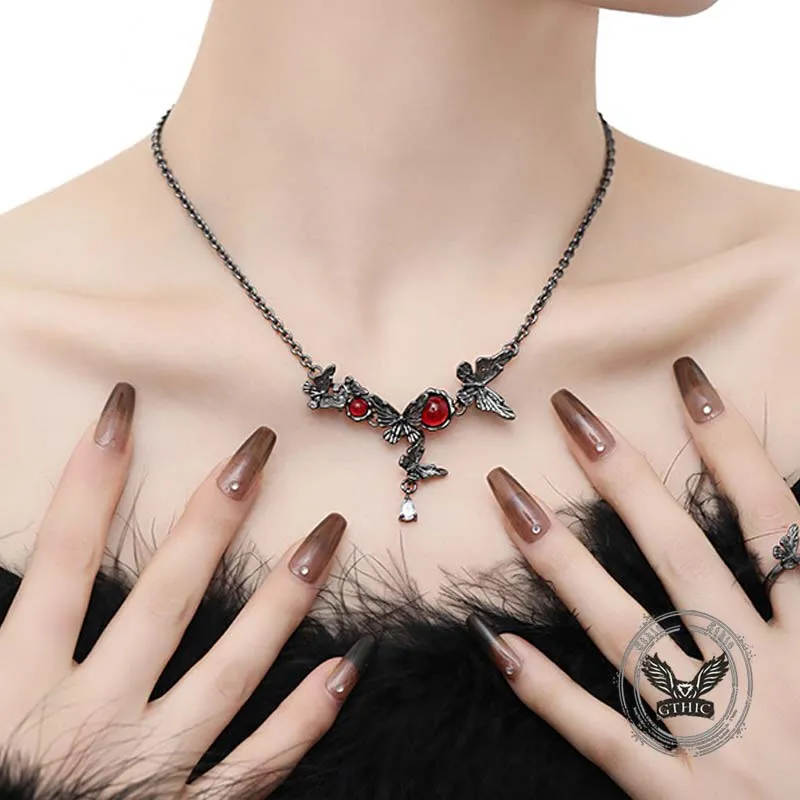 Gothic Dark Black Butterfly Alloy Jewelry Set sold by GTHIC product image thumbnail 5