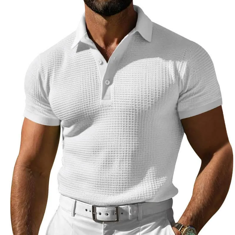 Solid Color Sports Lapel Short-Sleeved Polo Shirt sold by GTHIC product image thumbnail 5