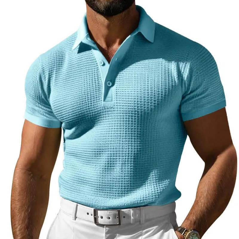 Solid Color Sports Lapel Short-Sleeved Polo Shirt sold by GTHIC product image thumbnail 2