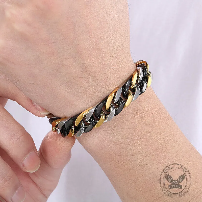 Punk Colorful Design Cuban Chain Stainless Steel Bracelet sold by GTHIC product image thumbnail 2