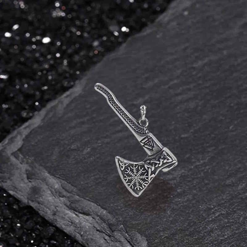 Viking Battle Axe Valknut Stainless Steel Pendant sold by GTHIC product image thumbnail 5