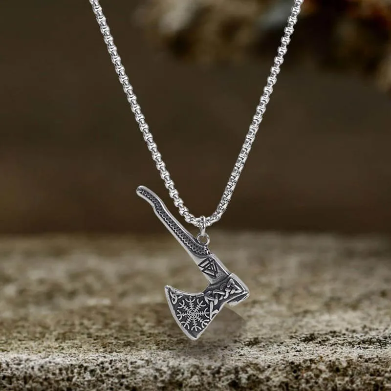 Viking Battle Axe Valknut Stainless Steel Pendant sold by GTHIC product image thumbnail 4