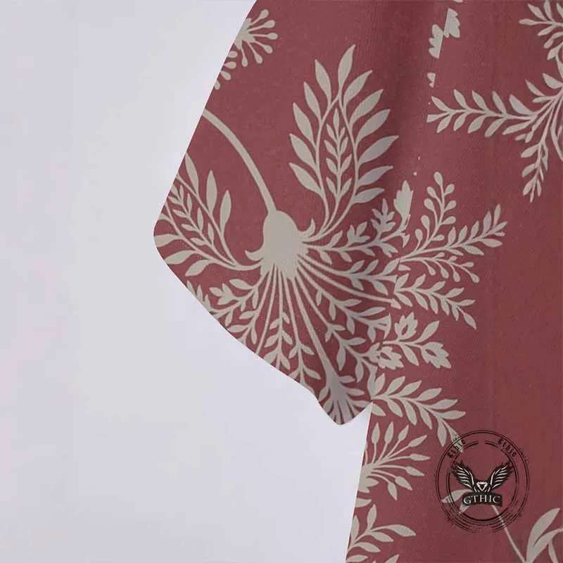 Fashion Flower Print Short Sleeve Lapel Polo Shirt sold by GTHIC product image thumbnail 3