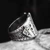 Straight Flush Poker Cards Stainless Steel Ring sold by GTHIC