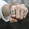 Straight Flush Poker Cards Stainless Steel Ring sold by GTHIC