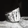 Straight Flush Poker Cards Stainless Steel Ring sold by GTHIC